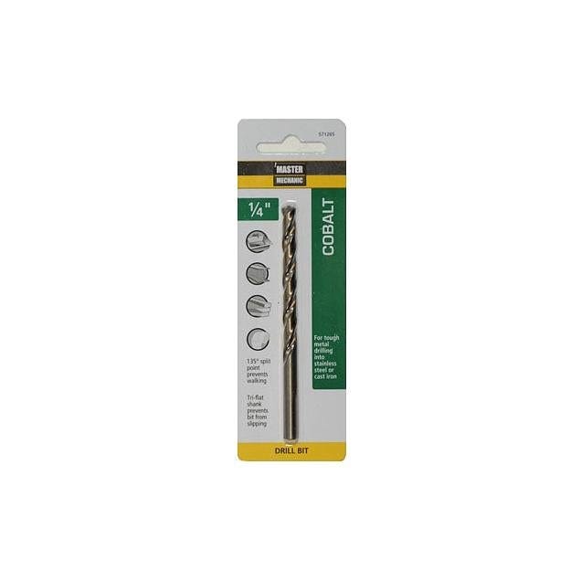 Master Mechanic 1/4 x 4 In. Cobalt High-Speed Drill Bit Master Mechanic 1/4 x 4 In. Cobalt High-Speed Drill Bit