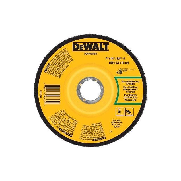 DeWalt 1/4 In. x 5/8 In. x 7 In. Concrete/Masonry Grinding Wheel