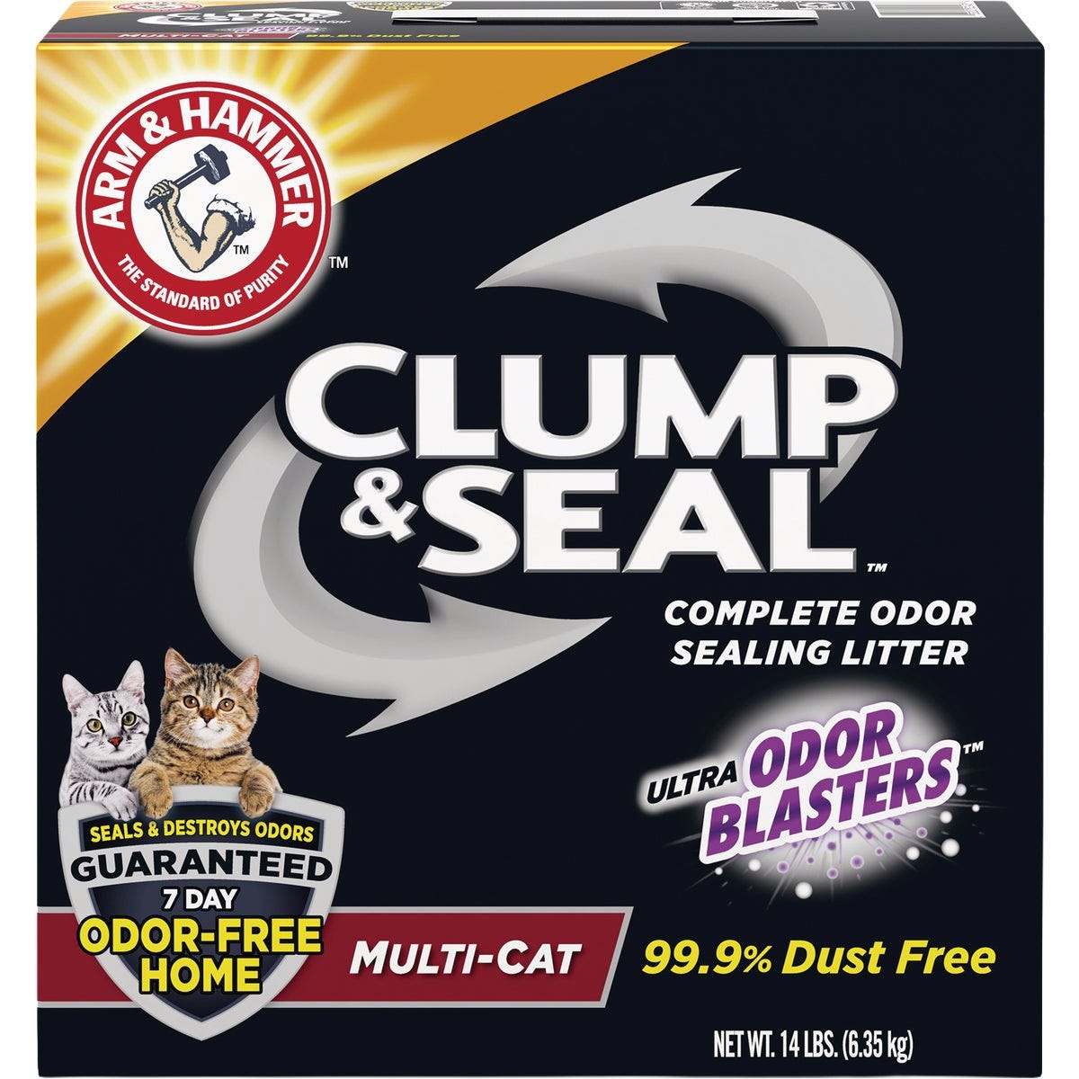 Arm & Hammer Clump & Seal with Odor Blasters 14 Lb. Multi-Cat Sealing Litter Arm & Hammer Clump & Seal with Odor Blasters 14 Lb. Multi-Cat Sealing Litter