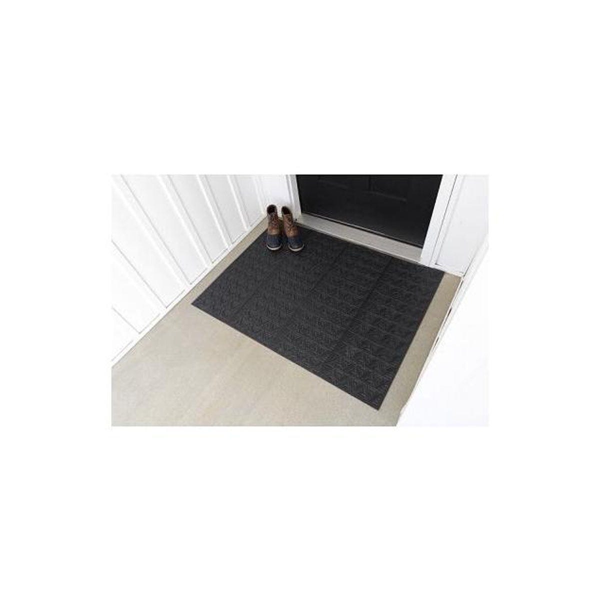 ClimaTex 3 In. x 4 Ft. Black Outdoors Shoe Scraper Doormat - photo 3