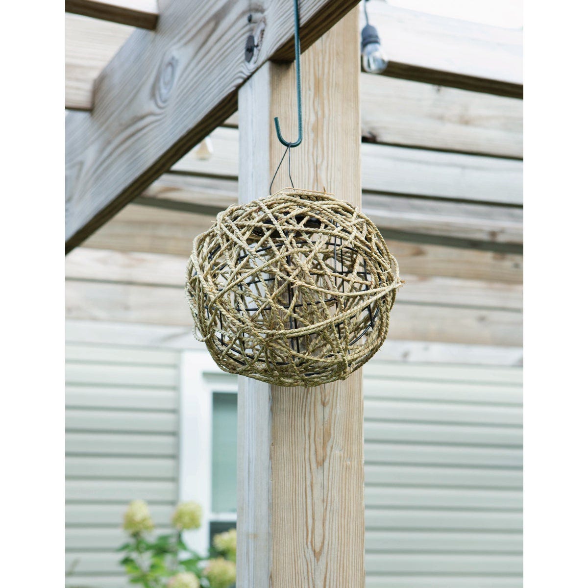 Echo Valley Lumisphere Seagrass Solar Lantern - Round - photo 5 Echo Valley Lumisphere Seagrass Solar Lantern - Round - photo 5