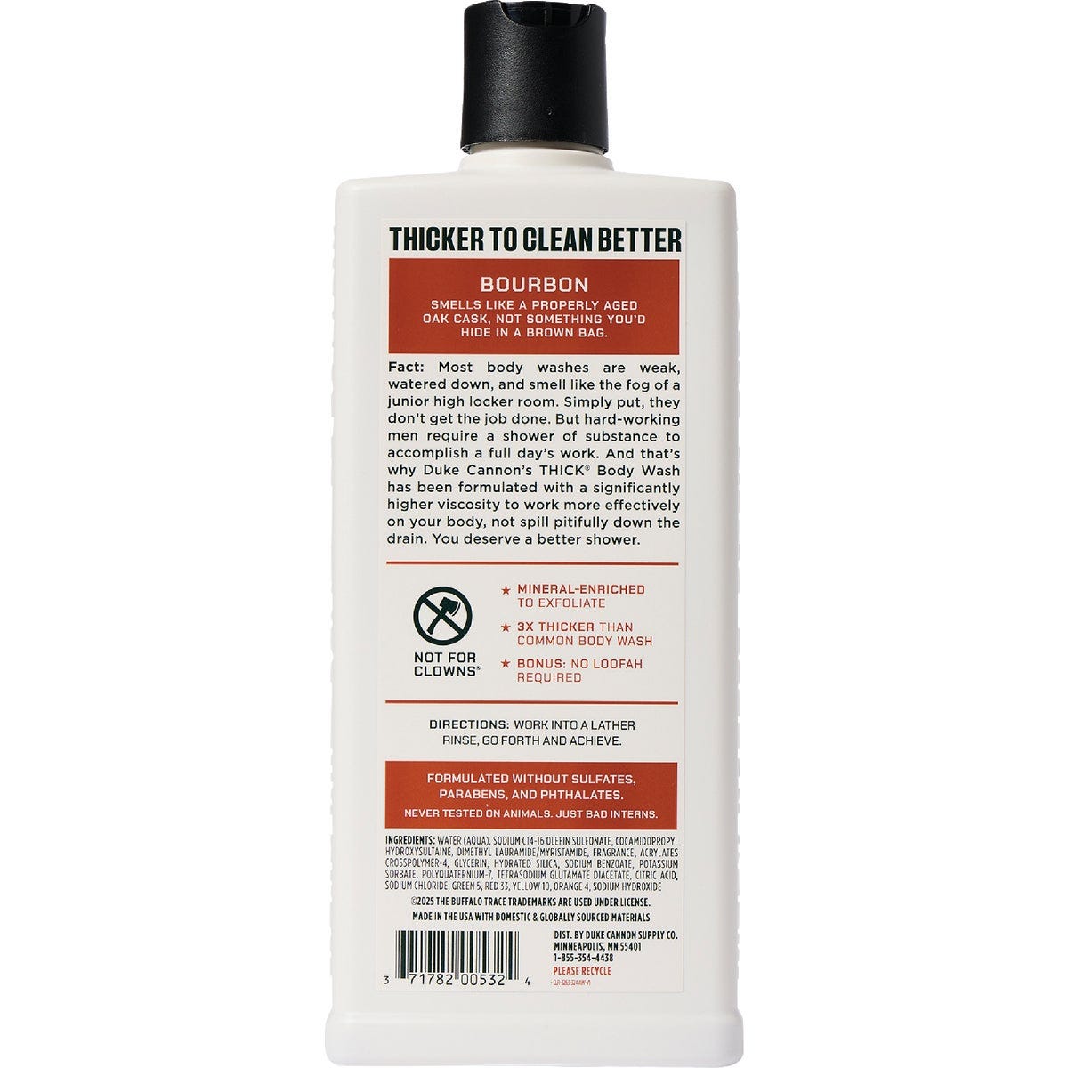 Duke Cannon 18 Oz. Bourbon Oak Barrell Thick High Viscosity Body Wash - photo 2
