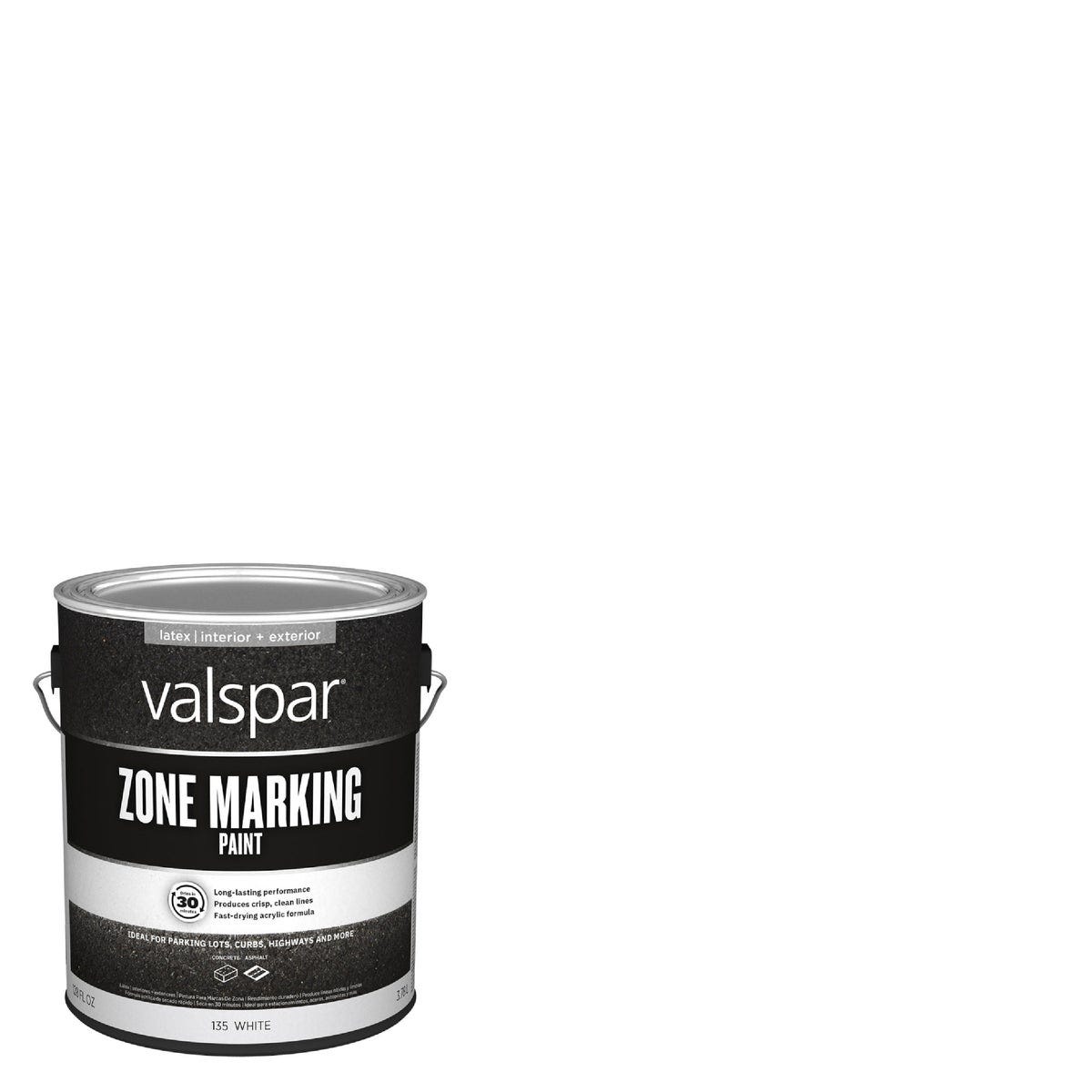 Valspar 1 Gal. White Latex Traffic & Zone Marking Paint Valspar 1 Gal. White Latex Traffic & Zone Marking Paint