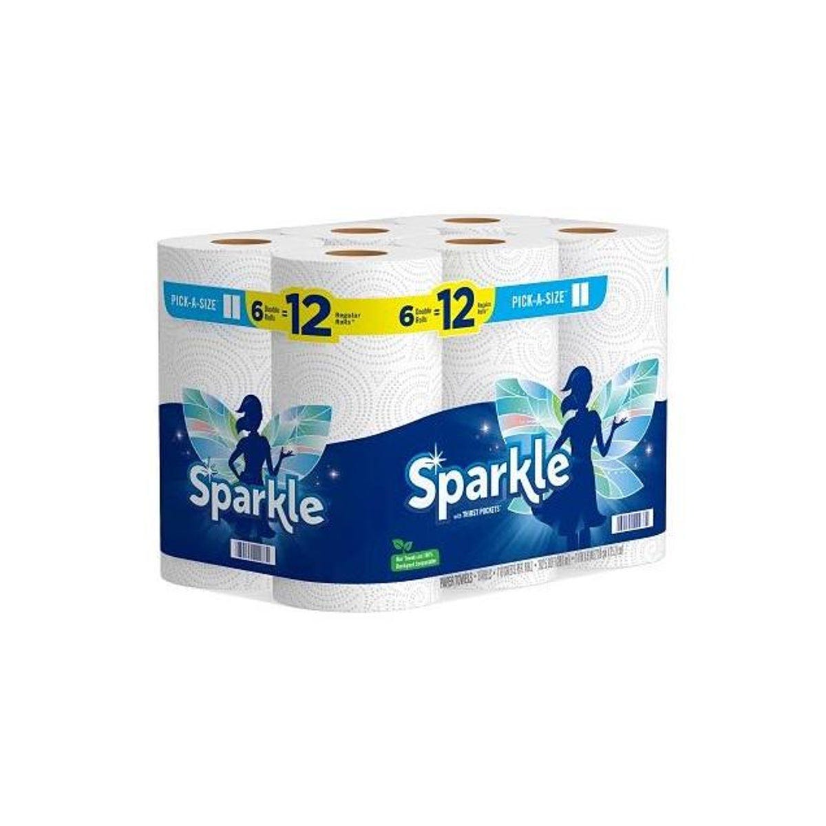 Sparkle 110-Sheet White Pick-A-Size 2-Ply Paper Towels (6 Rolls) - photo 3