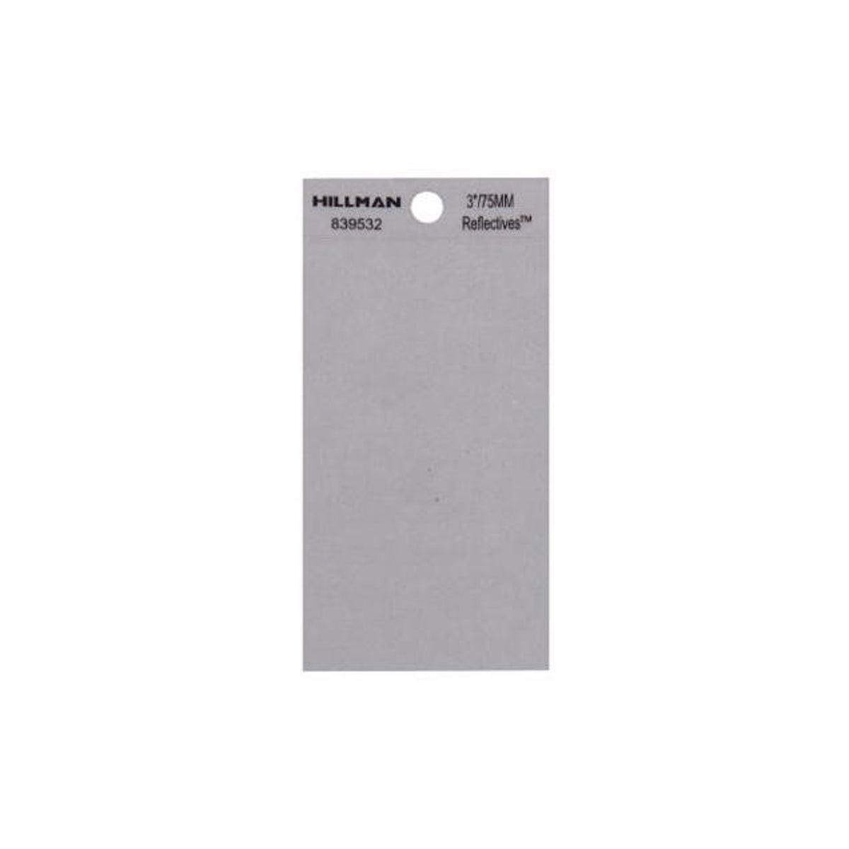 Hillman 3 In. Thin Cut Black Reflective Vinyl Blank Symbol, Blank