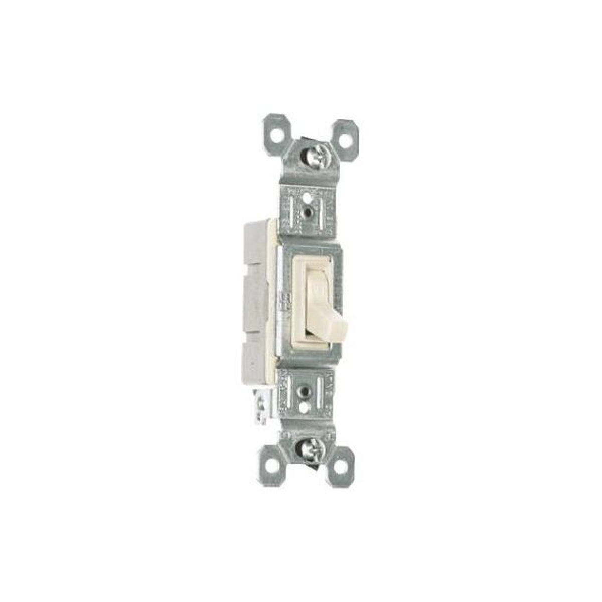 Legrand Pass & Seymour 15A 120V Light Almond Grounding Toggle Switch