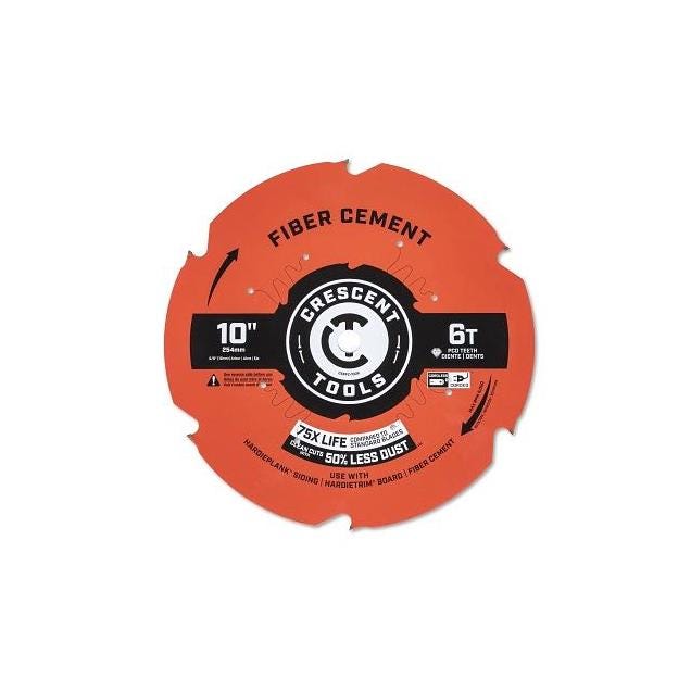 Crescent 10 In. 6-Tooth Fiber Cement Circular Saw Blade