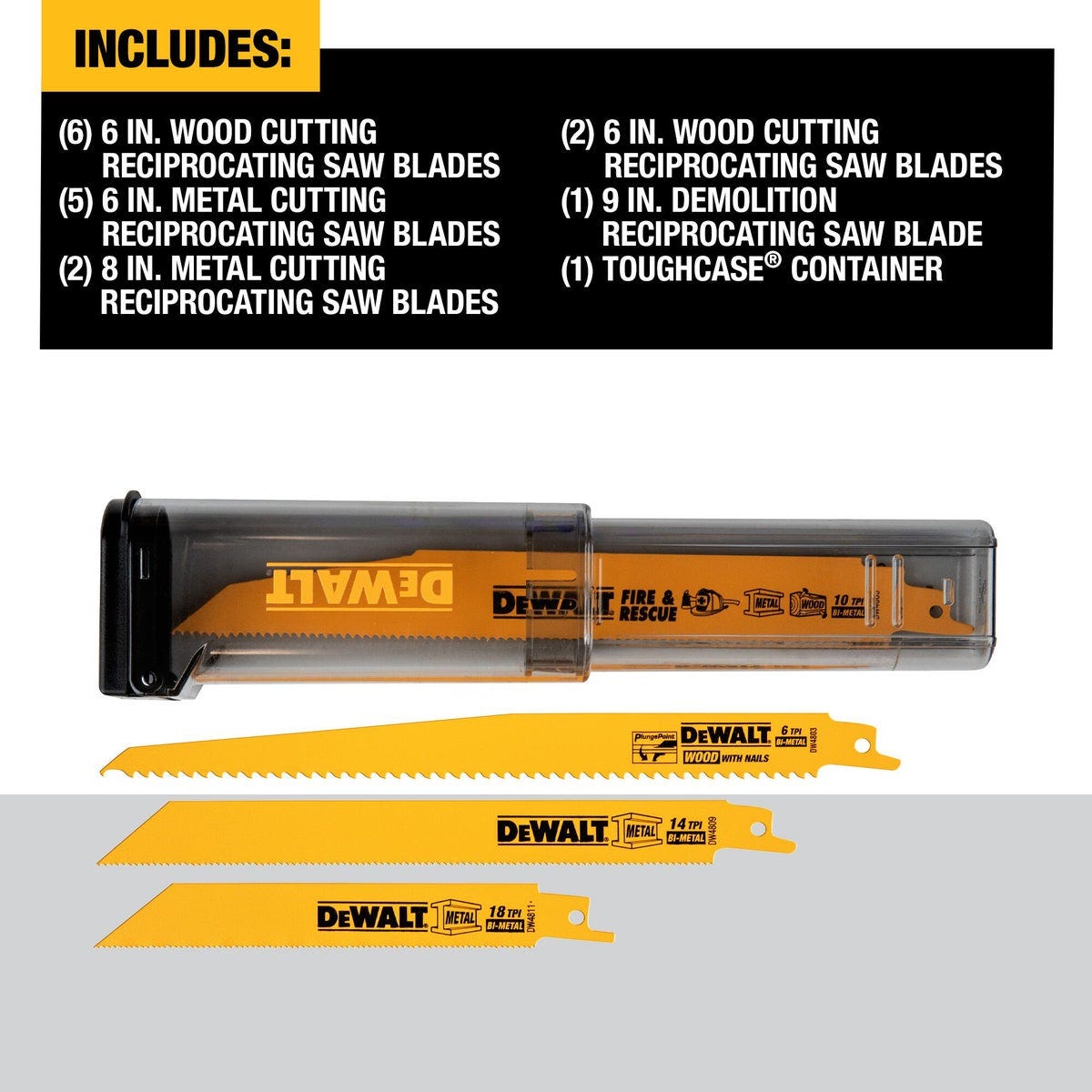 DEWALT Bi-Metal Reciprocating Saw Blade Set (16-Piece) - photo 6 DEWALT Bi-Metal Reciprocating Saw Blade Set (16-Piece) - photo 6