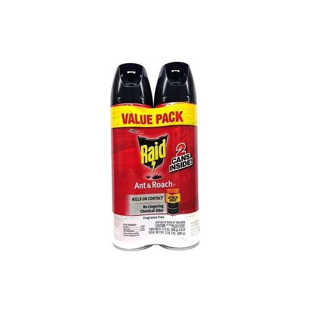 Raid 17.5 Oz. Fragrance-Free Ant & Roach Killer (2-Pack)