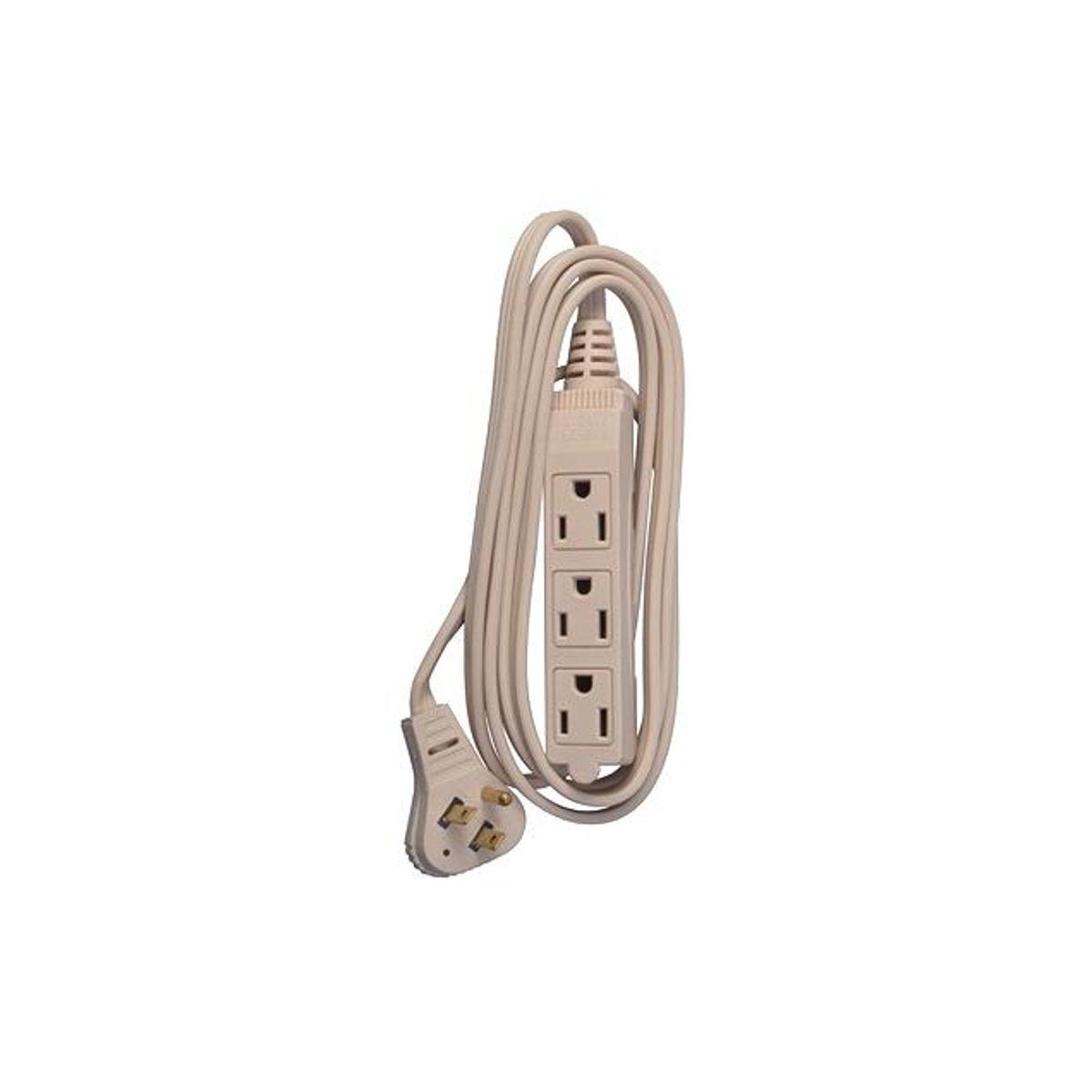 Master Electrician 6 Ft. 16/3 SPT-2 Beige Low Profile Cube Tap Extension Cord Master Electrician 6 Ft. 16/3 SPT-2 Beige Low Profile Cube Tap Extension Cord