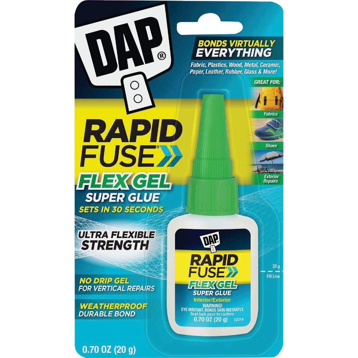 DAP RapidFuse Flex Gel Super Glue