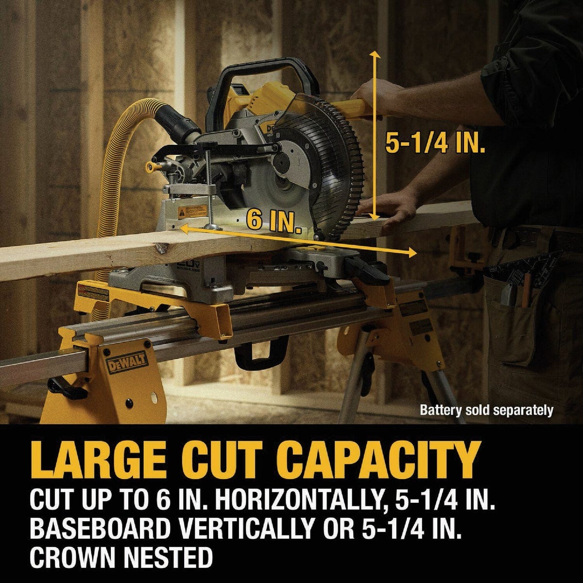 DEWALT 20V MAX XR 10 In. Double Bevel FIxed Miter Saw (Tool Only) - photo 6 DEWALT 20V MAX XR 10 In. Double Bevel FIxed Miter Saw (Tool Only) - photo 6