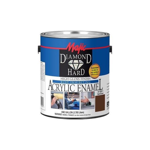 Majic Diamond Hard Acrylic Enamel, Dark Brown, 1 Gal. Majic Diamond Hard Acrylic Enamel, Dark Brown, 1 Gal.