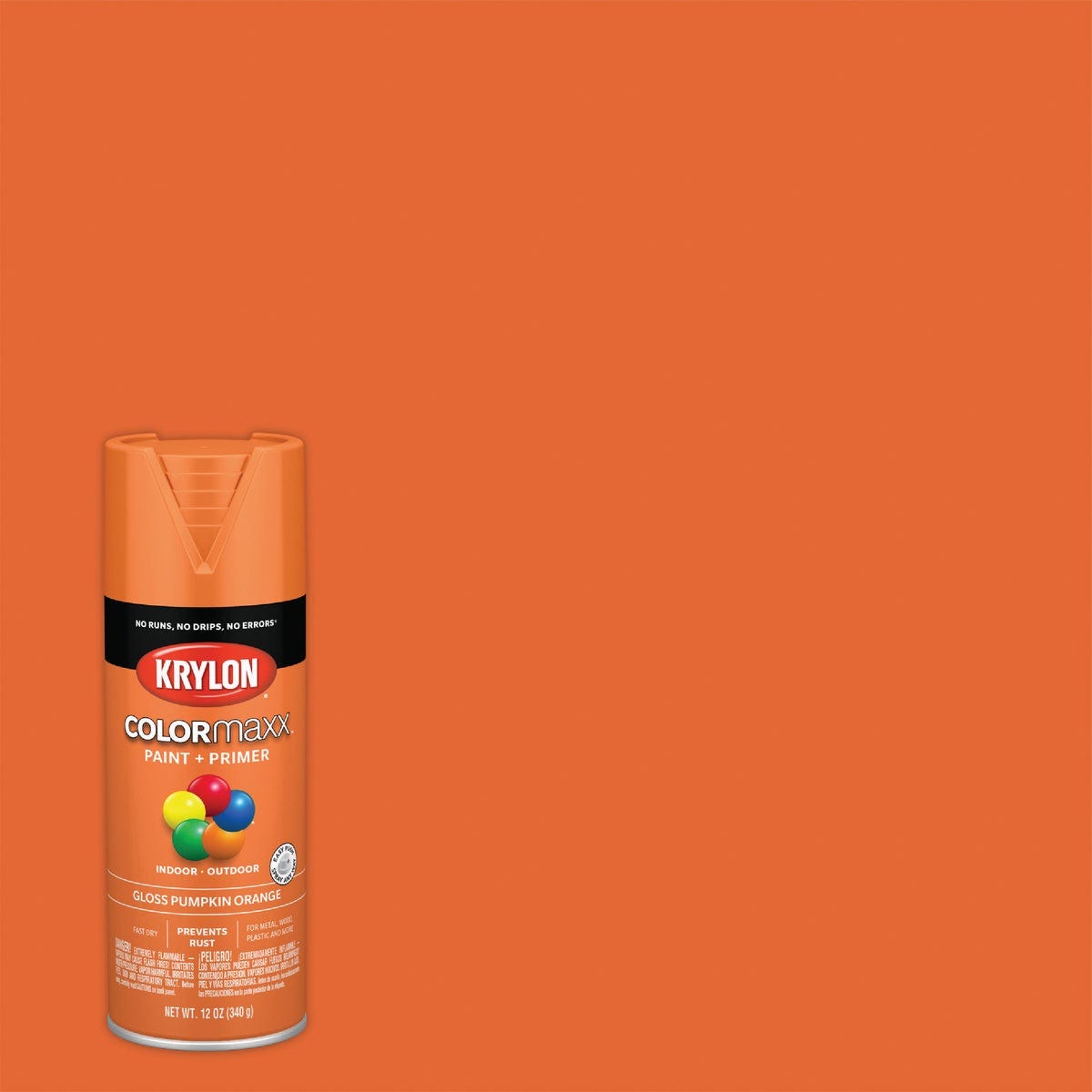 Krylon ColorMaxx 12 Oz. Gloss Spray Paint, Pumpkin Orange Krylon ColorMaxx 12 Oz. Gloss Spray Paint, Pumpkin Orange