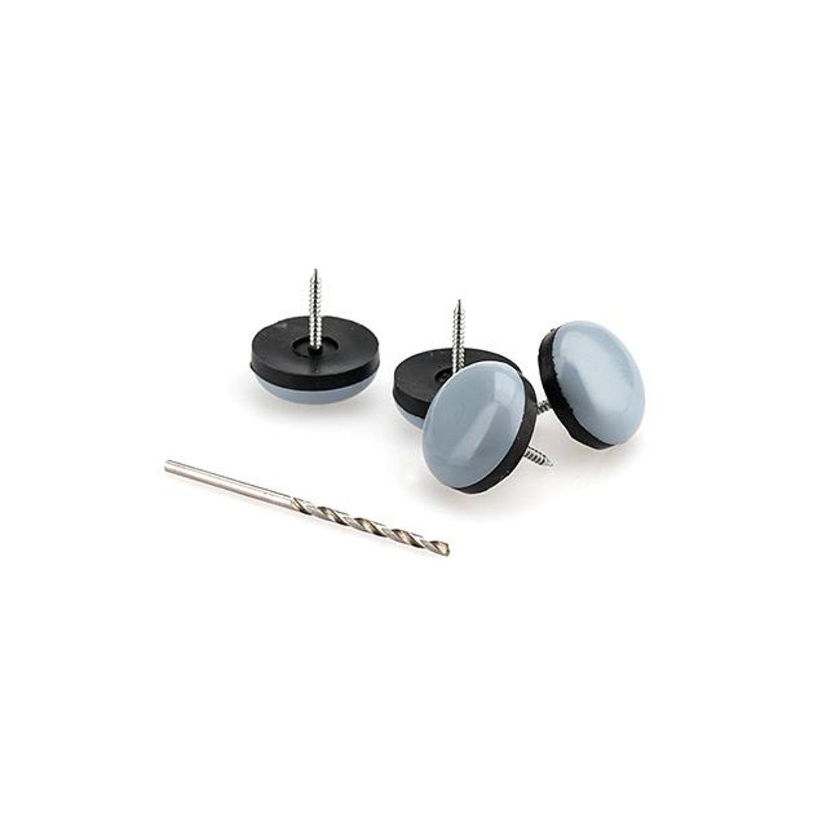 TruGuard 7/8 In. Nail-On Gray Blue Round Furniture Sliders (4-Pack)