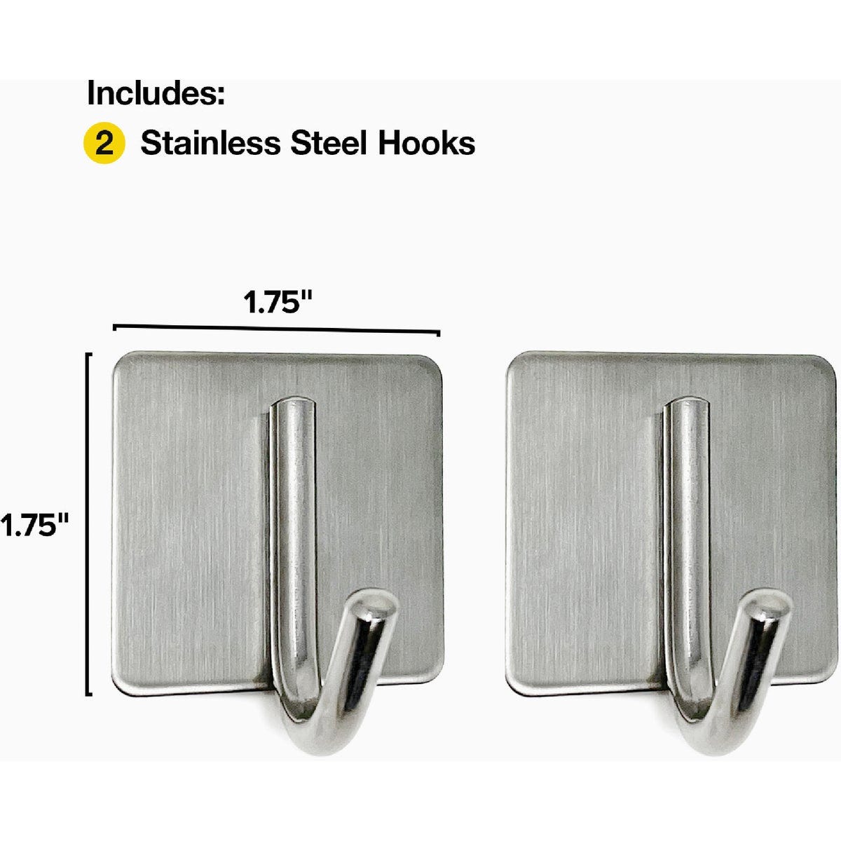 Wrap-It Storage Handy Hooks Stainless Steel Adhesive Hooks (2-Pack) - photo 7