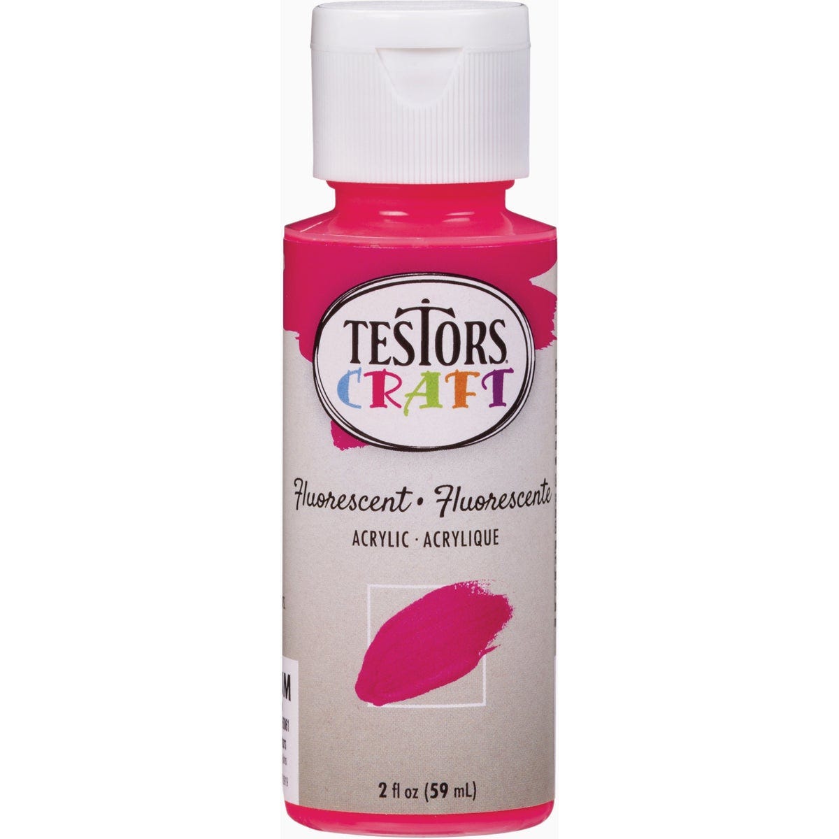 Testors 2 Oz. Acrylic Matte Craft Paint, Fluorescent Pink - photo 2 Testors 2 Oz. Acrylic Matte Craft Paint, Fluorescent Pink - photo 2