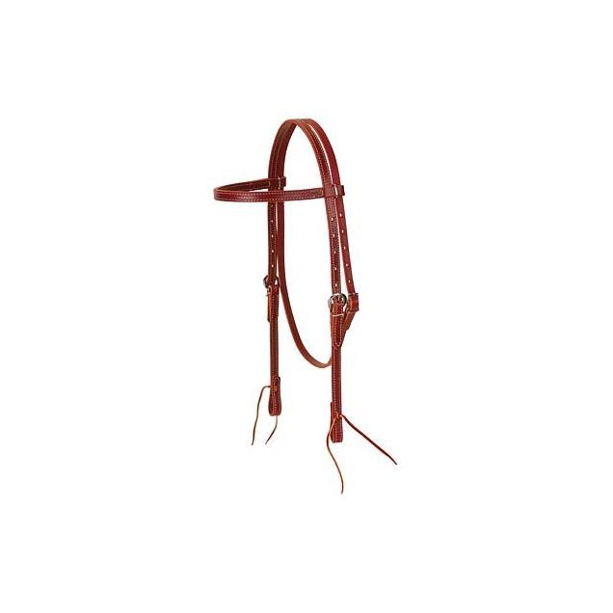 Weaver Leather 5/8 In. Burgundy Latigo Leather Browband Headstall