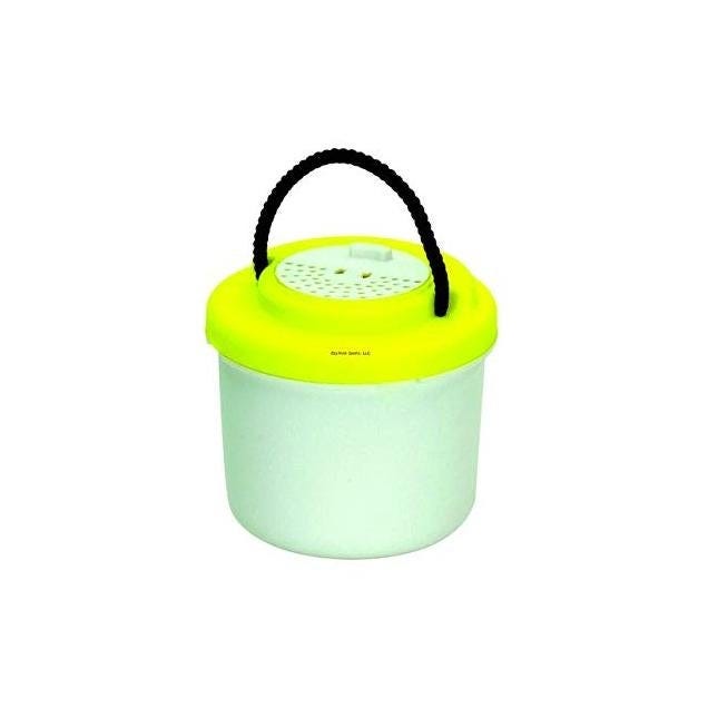Frabill Yellow/White Compact Bait Bucket