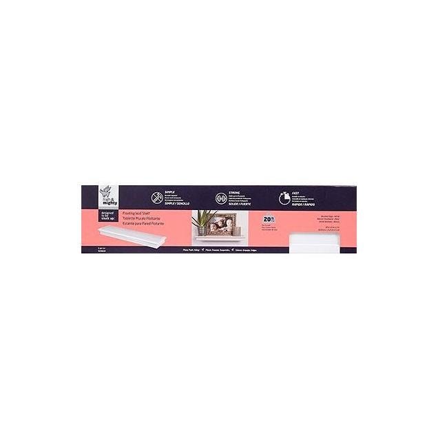 High & Mighty 24 In. White Beveled Design Floating Shelf - photo 2 High & Mighty 24 In. White Beveled Design Floating Shelf - photo 2