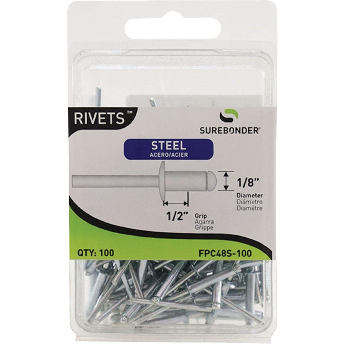 Surebonder 1/8 In. x 1/2 In. Steel Rivet (100-Pack) - photo 2