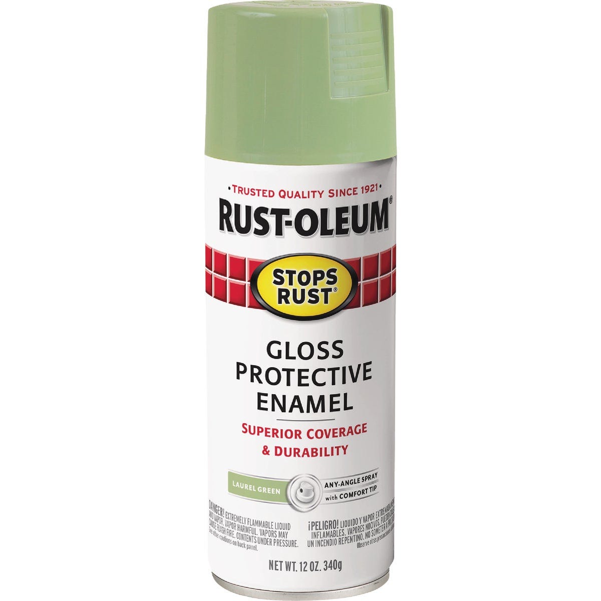 Rust-Oleum Stops Rust Laurel Green Gloss 12 Oz. Anti-Rust Spray Paint - photo 2