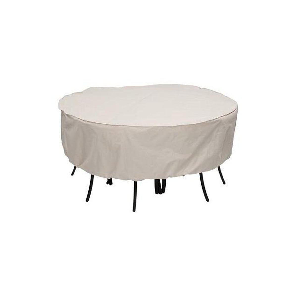 Mr. Bar-B-Q Taupe Round Patio Table and Chair Dining Set Cover Mr. Bar-B-Q Taupe Round Patio Table and Chair Dining Set Cover