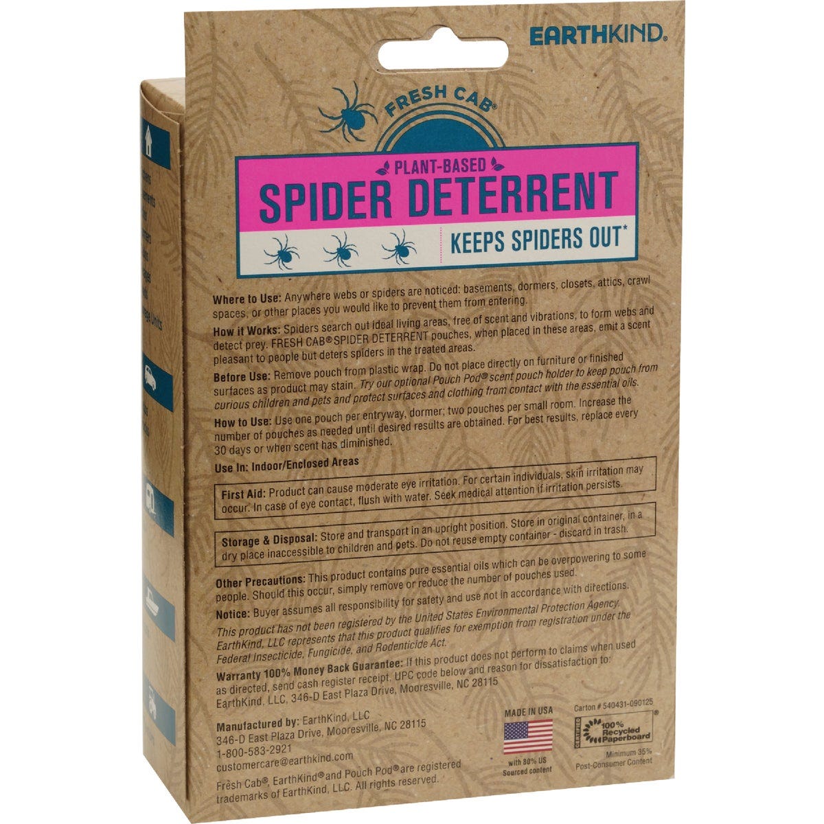 EarthKind Fresh Cab Spider Deterrent (4-Pack) - photo 3