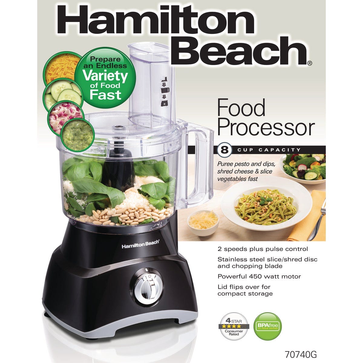 Hamilton Beach 8-Cup Food Processor, Black - photo 2 Hamilton Beach 8-Cup Food Processor, Black - photo 2