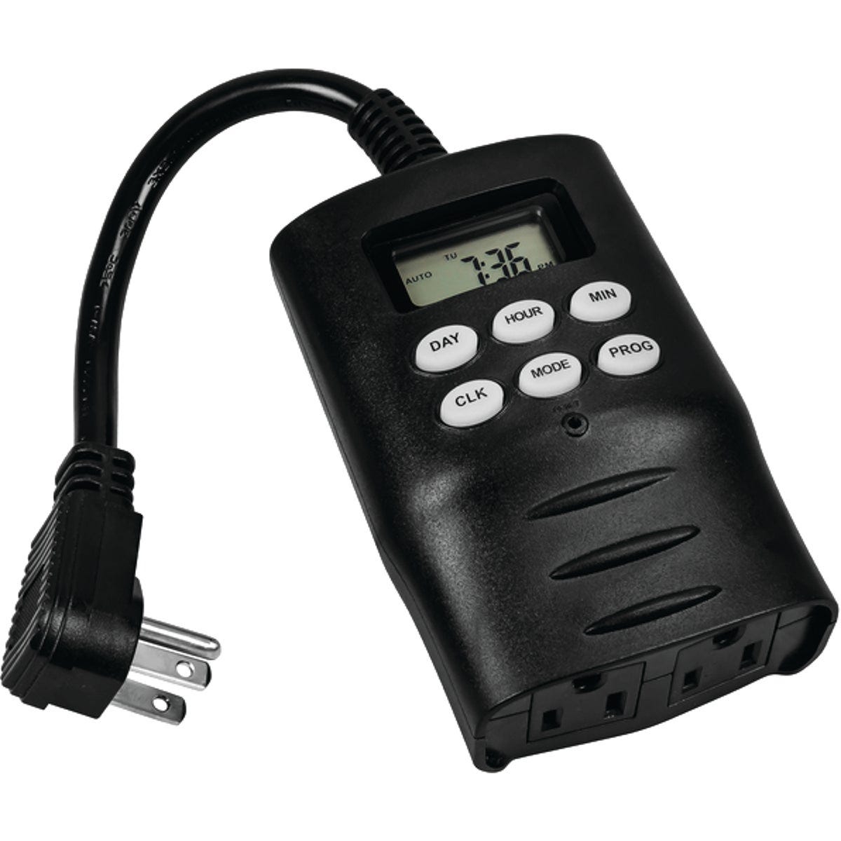Southwire 15A 1875W 2-Outlet 7-Day Digital Outdoor Timer Southwire 15A 1875W 2-Outlet 7-Day Digital Outdoor Timer