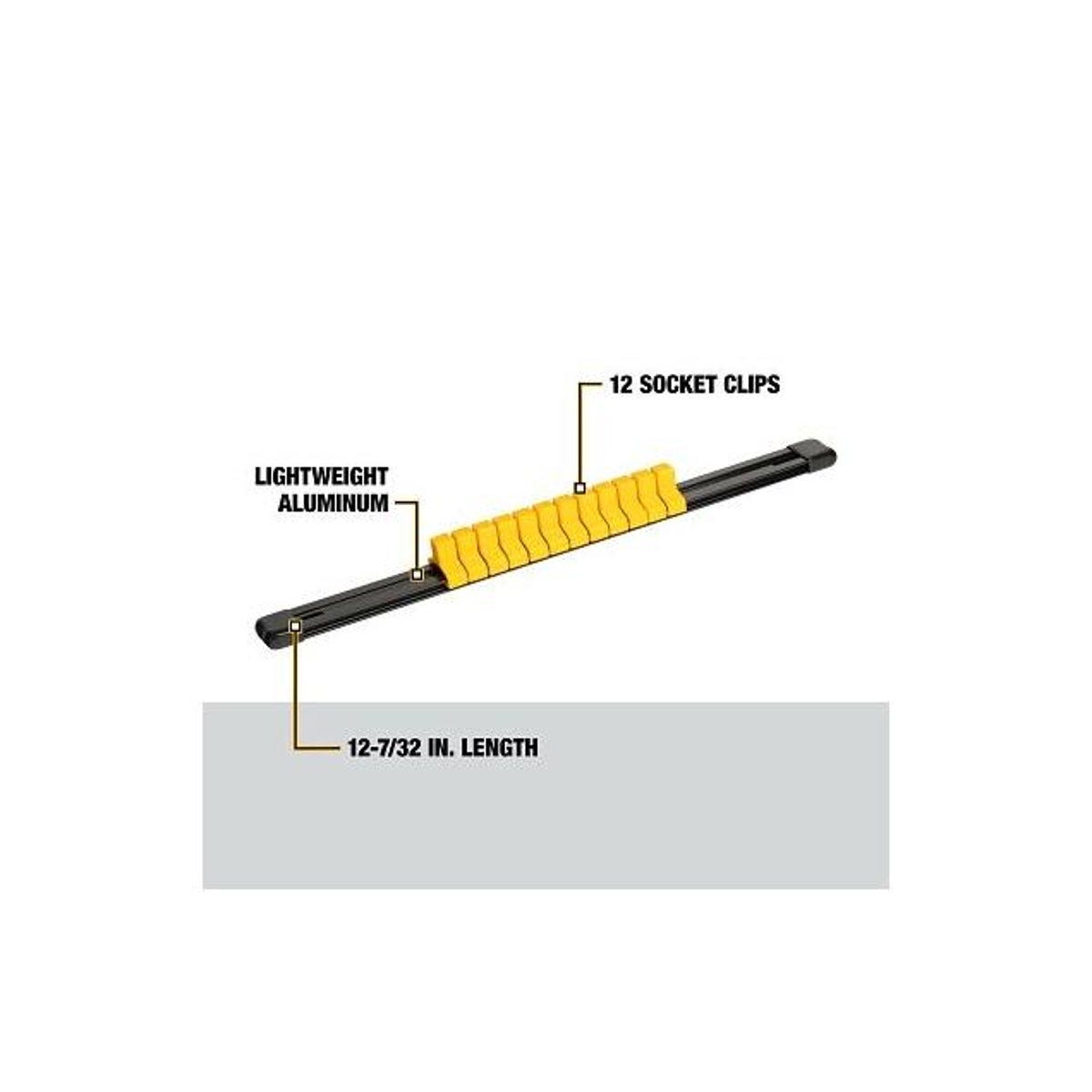 DeWalt 3/8 In. Drive 14 In. Socket Storage Clip Rail