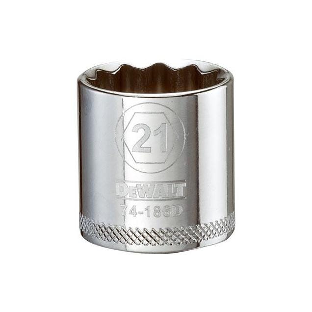 DeWalt 3/8 In. Drive 21mm 12-Point Shallow Metric Socket DeWalt 3/8 In. Drive 21mm 12-Point Shallow Metric Socket