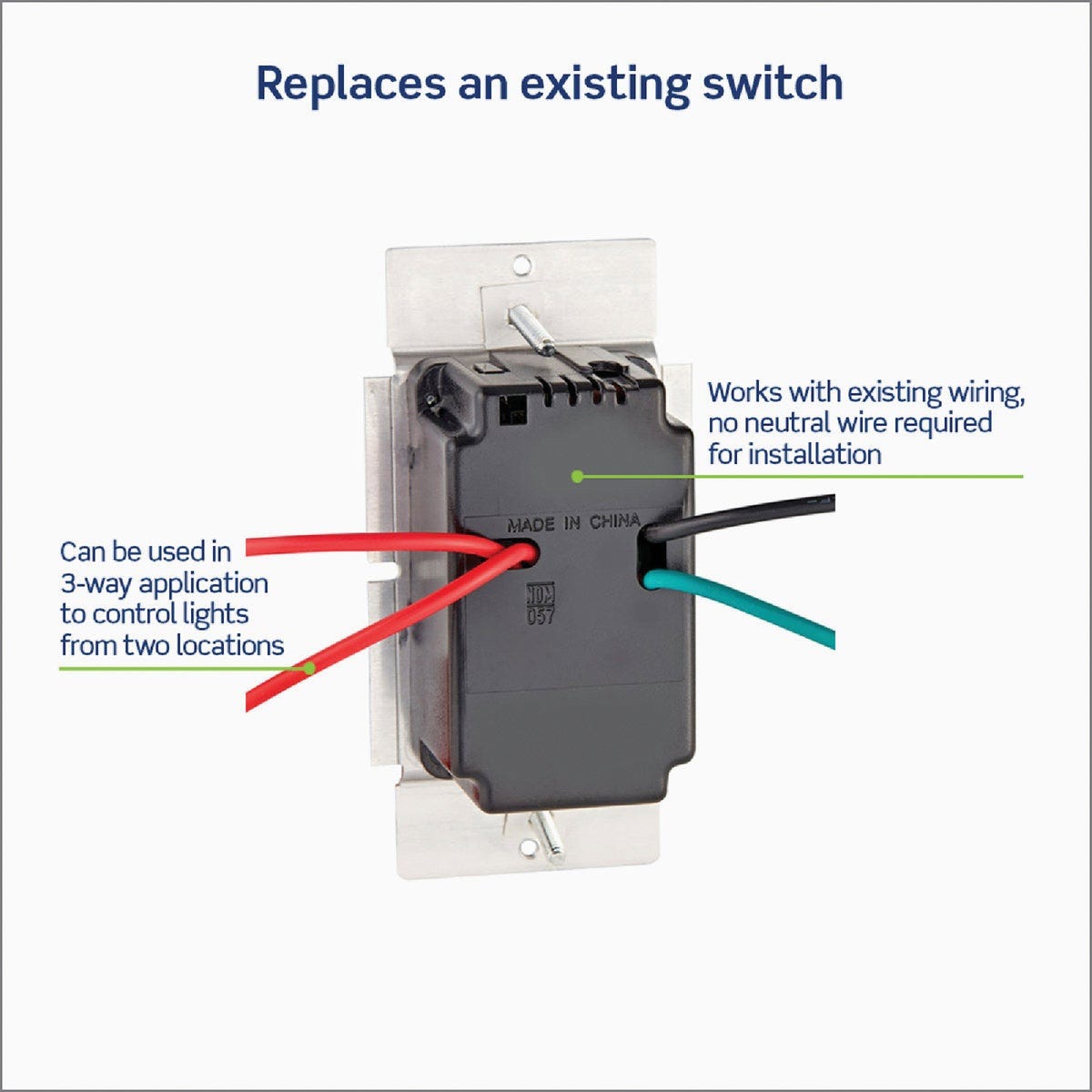 Leviton Decora IllumaTech Incandescent/Halogen/LED White Slide Dimmer Switch - photo 5