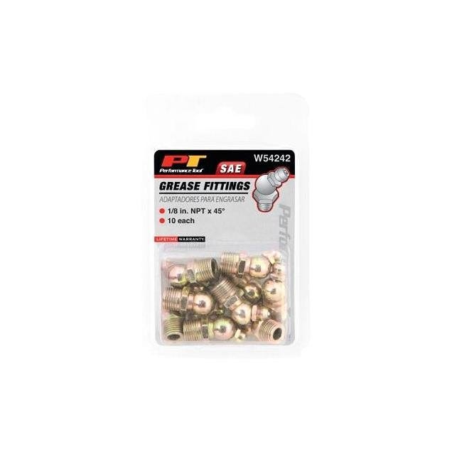 Performance Tool 45-Degree 1/8 In. NPT Grease Fitting (10-Pack) - photo 2 Performance Tool 45-Degree 1/8 In. NPT Grease Fitting (10-Pack) - photo 2