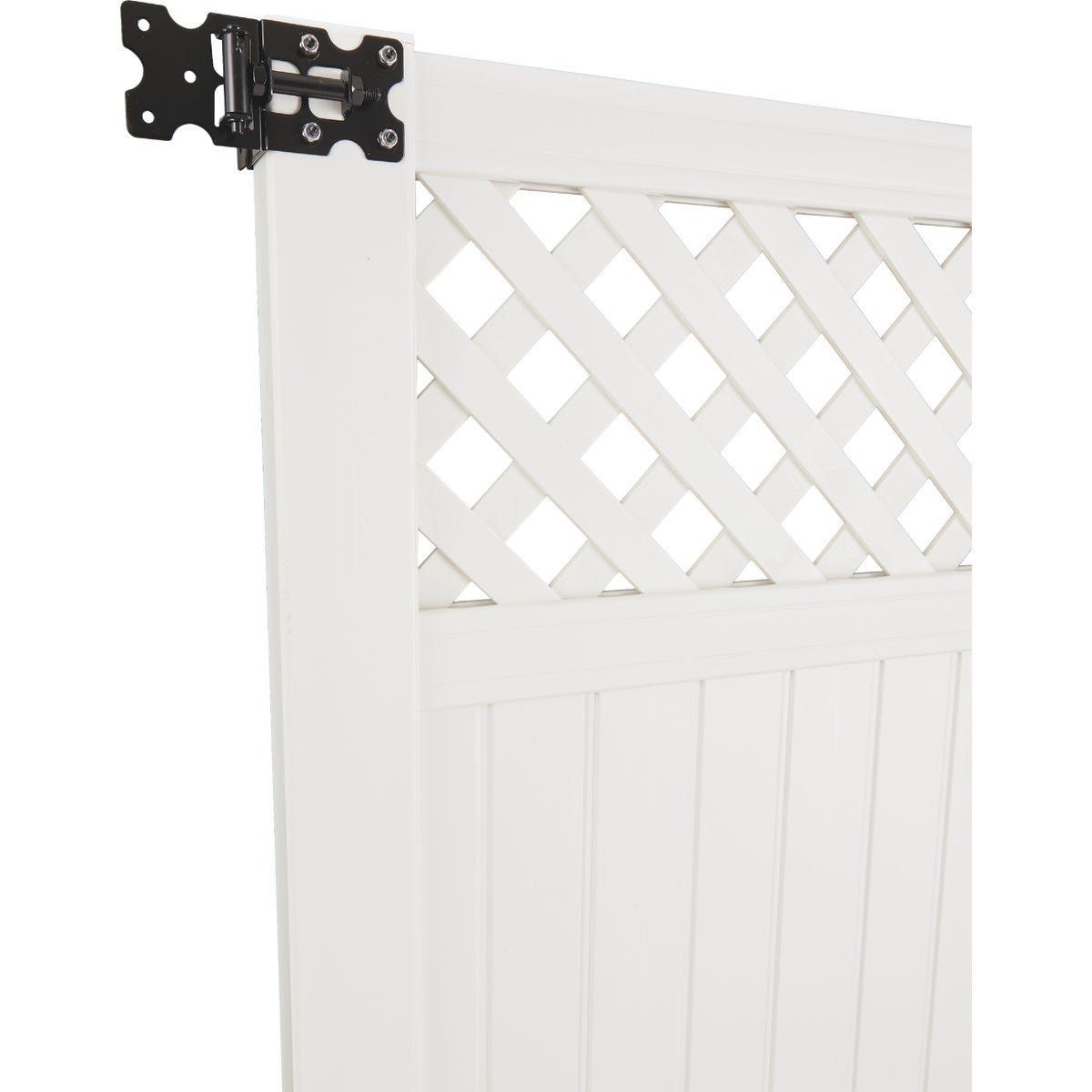 41-1/2 In. W. x 6 Ft. H. Lattice-Top White Vinyl Privacy Gate - photo 4