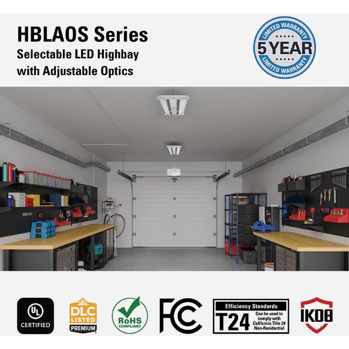 Halo 2 Ft. Selectable LED Highbay Light Fixture with Adjustable Optics - photo 6
