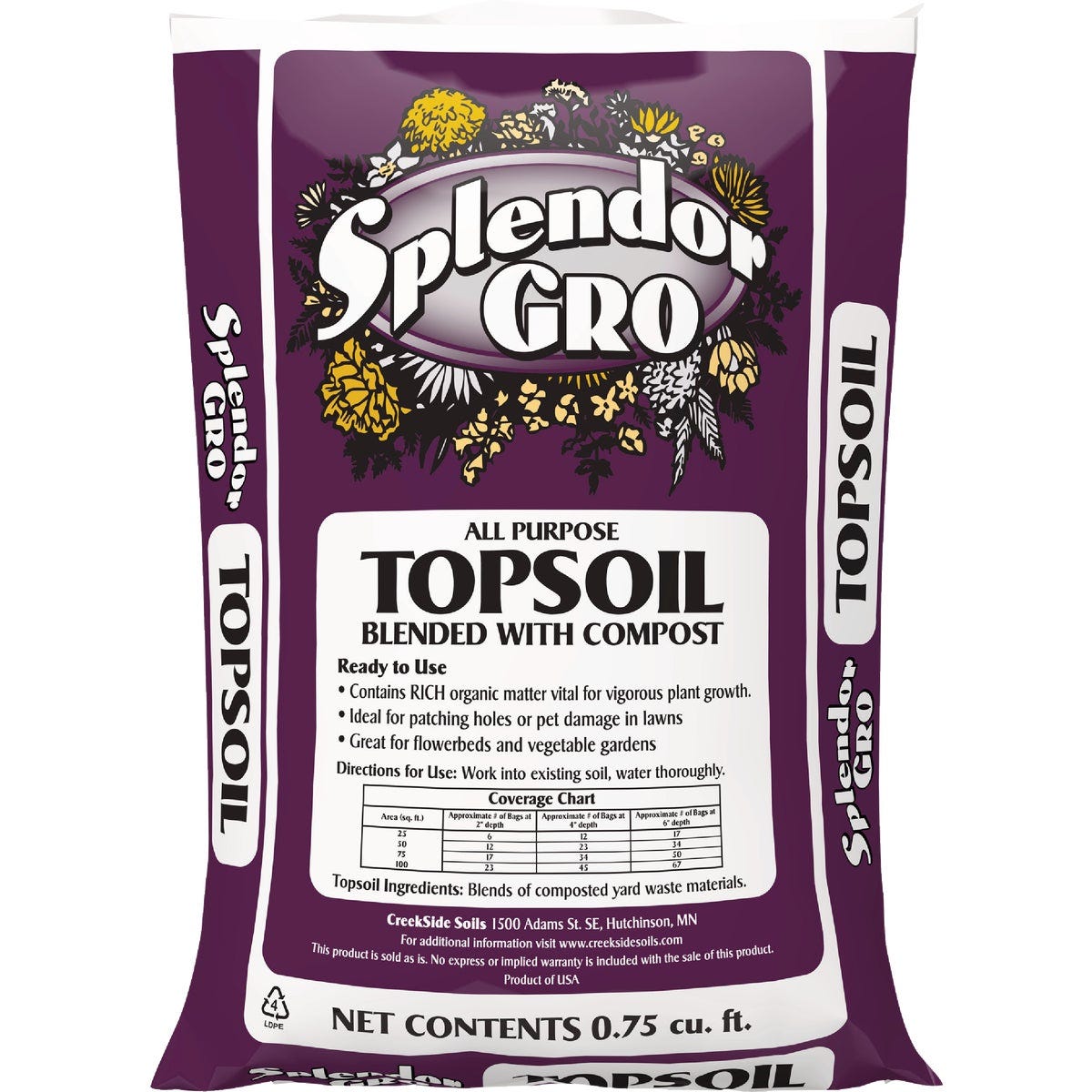 SplendorGRO 0.75 Cu. Ft. All Purpose Topsoil Blended with Compost