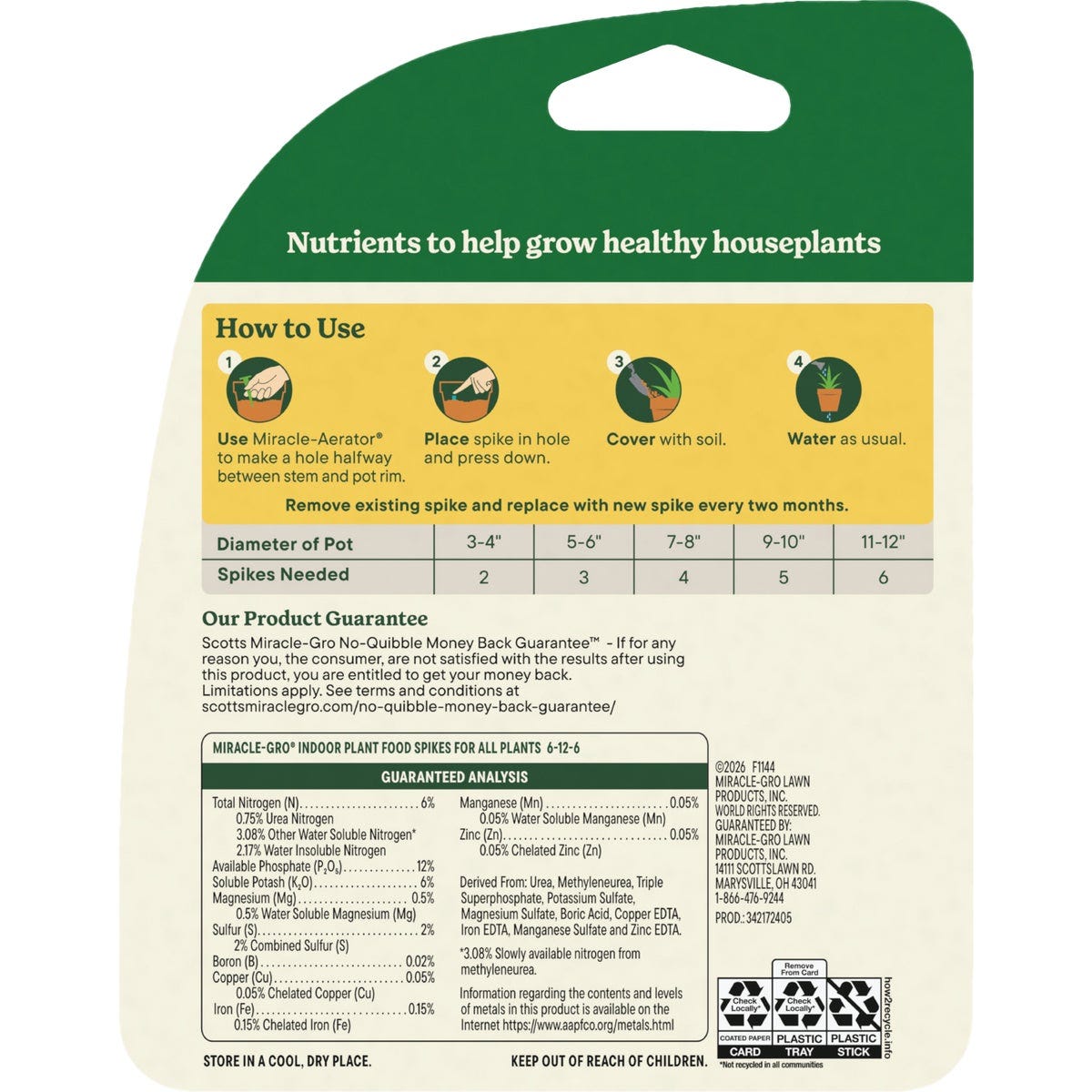 Miracle-Gro Indoor Plant Food Spikes For All Plants (24-Pack) - photo 2