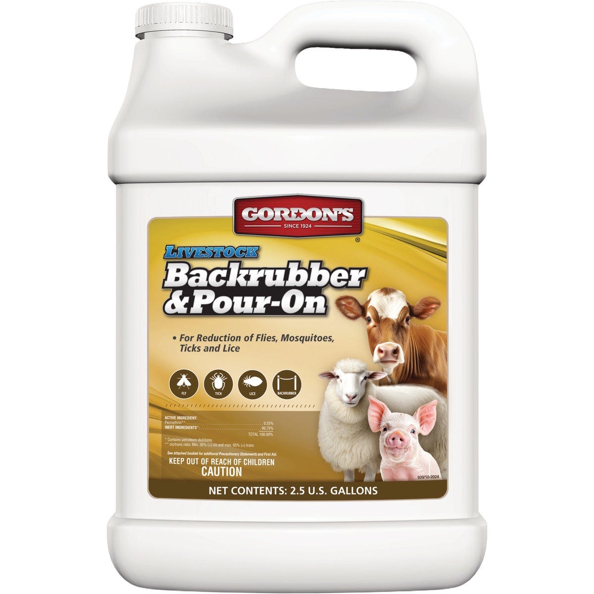 Gordon's Livestock Backrubber & Pour-On 2.5 Gal. Ready To Use Insecticide Gordon's Livestock Backrubber & Pour-On 2.5 Gal. Ready To Use Insecticide