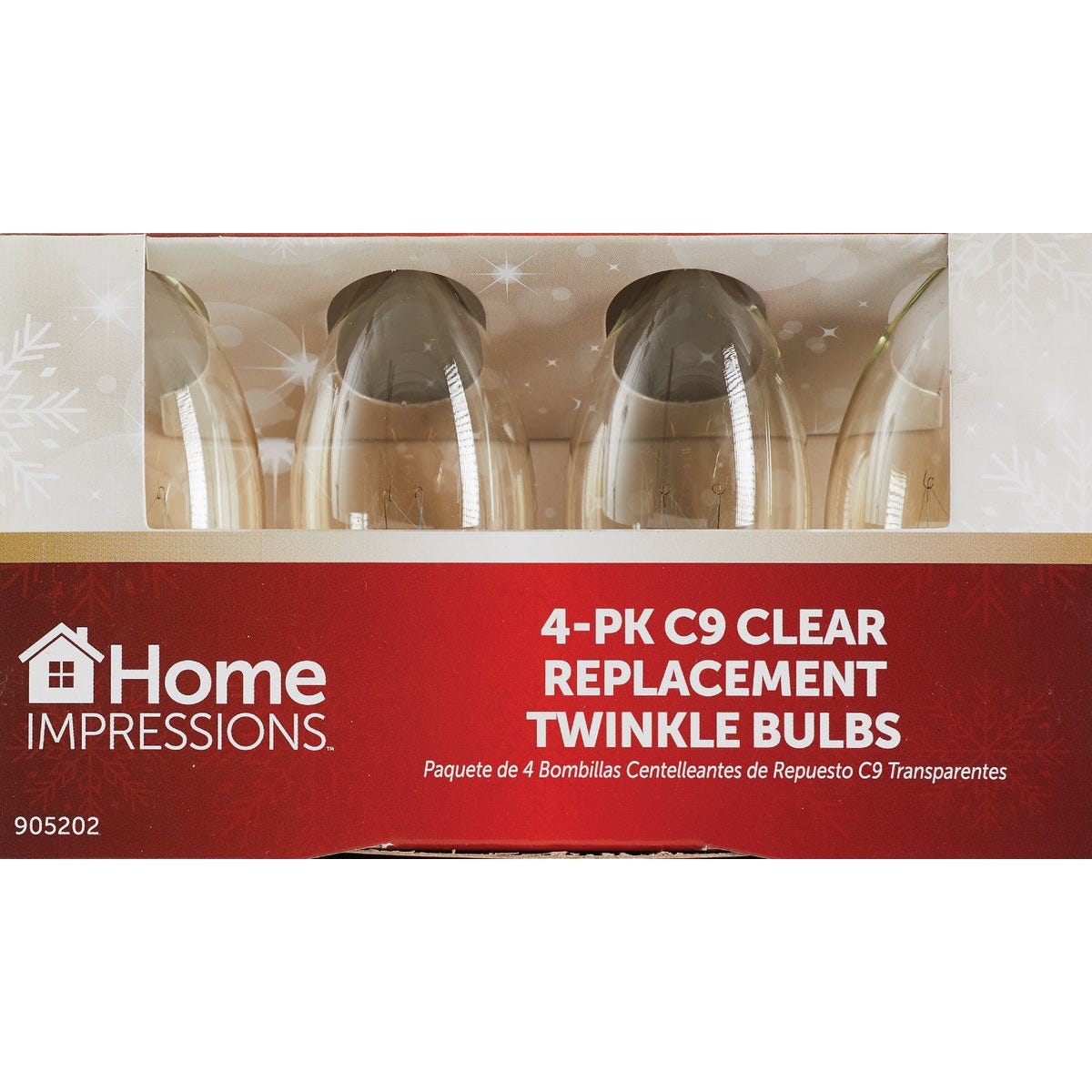 Home Impressions C9 Clear Twinkle 125V Replacement Light Bulb (4-Pack) - photo 2