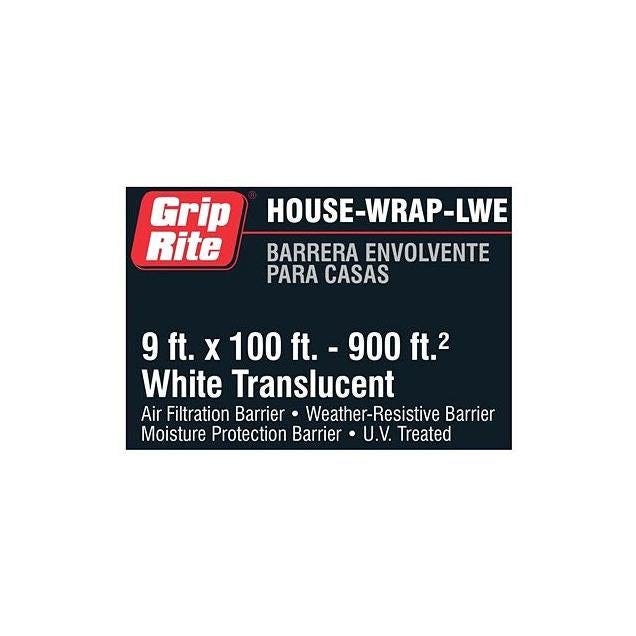 Grip-Rite House Wrap LWE Building Paper, 9 x 100 Ft. - photo 4 Grip-Rite House Wrap LWE Building Paper, 9 x 100 Ft. - photo 4