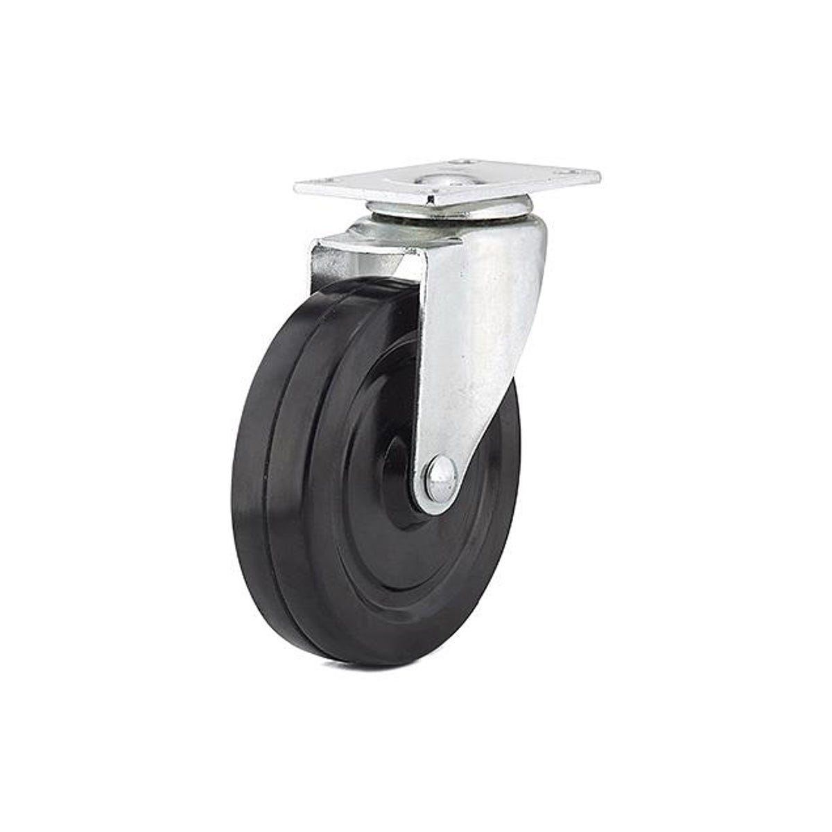 Richelieu 5 In. Rubber Wheel Swivel Plate Caster