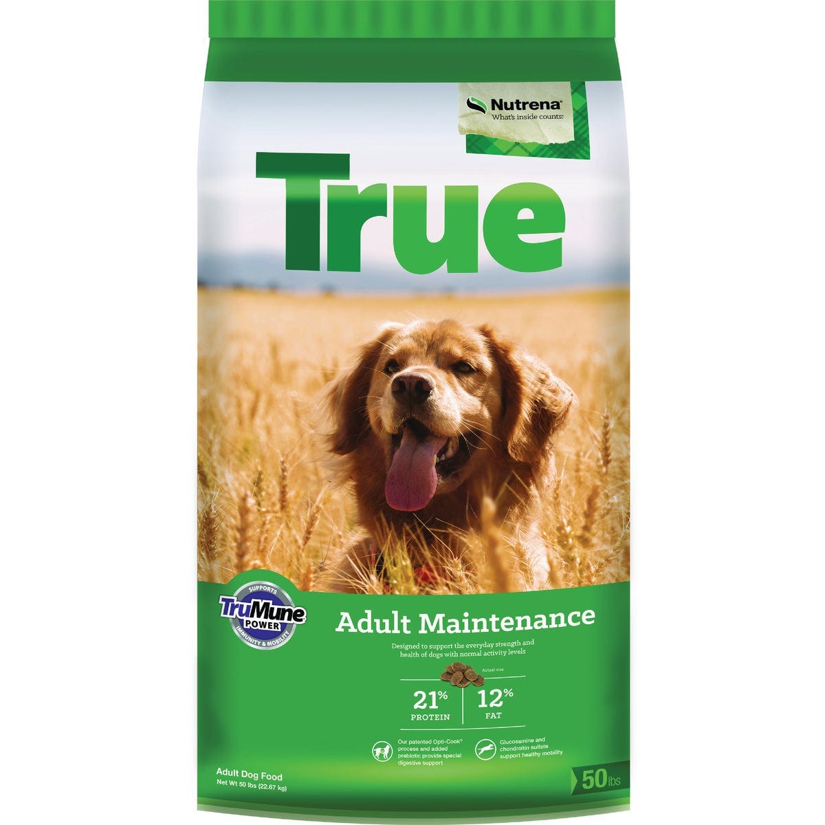 Nutrena True Adult Maintenance 21/12 Dry Dog Food, 50 Lb.