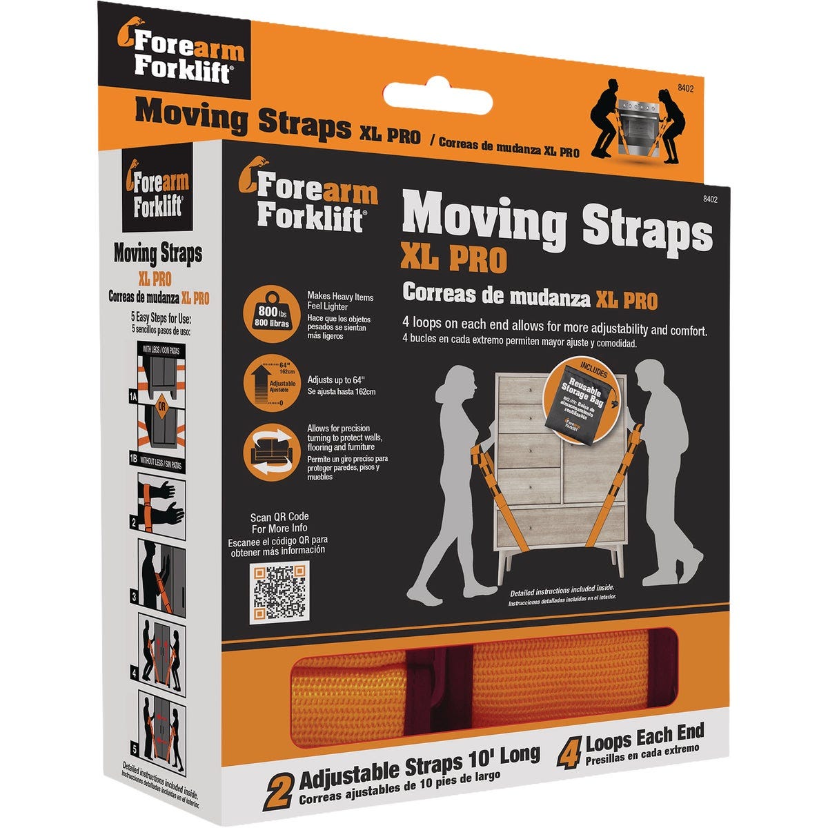 Forearm Forklift XLPRO Orange Pro Moving Straps - photo 2