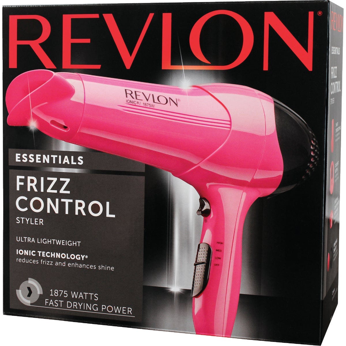 Revlon Frizz Control Styler 1875W Pink 3 Heat 3 Speed Hair Dryer - photo 2