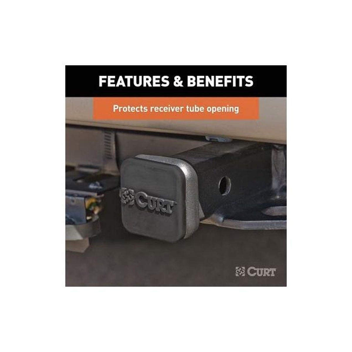 CURT 1-1/4 In. Rubber Hitch Tube Cover - photo 2