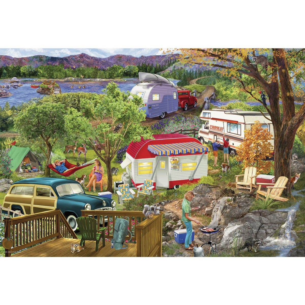 Eurographics Camper Trail Shaped Puzzle Tin (550-Piece)-