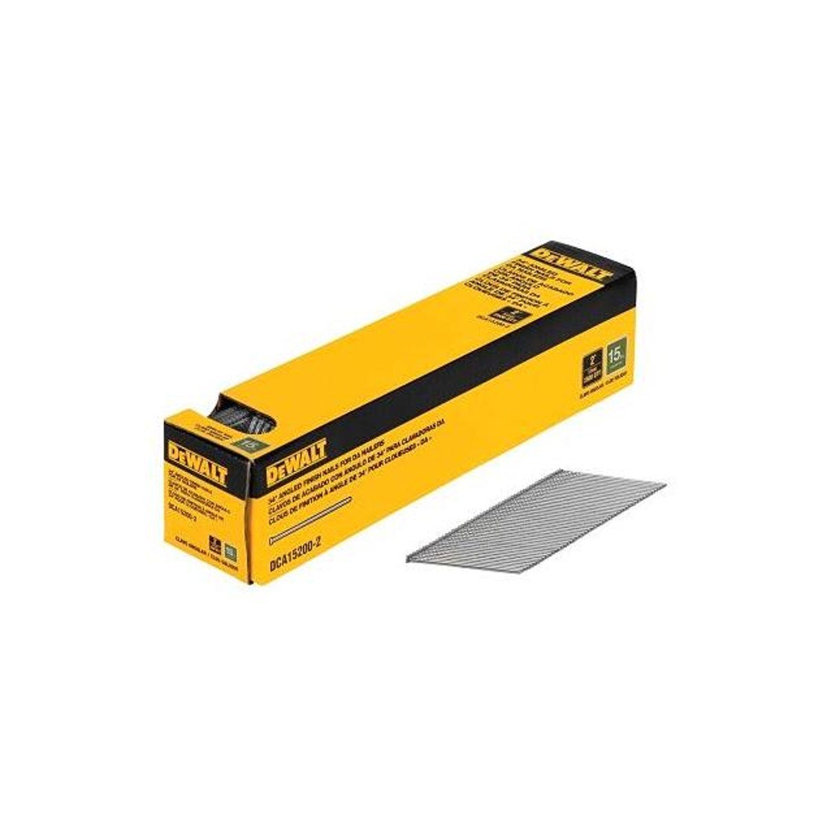 DeWalt 2500-Pack 2 In. 15-Gauge Collated Angled Finishing Nails DeWalt 2500-Pack 2 In. 15-Gauge Collated Angled Finishing Nails