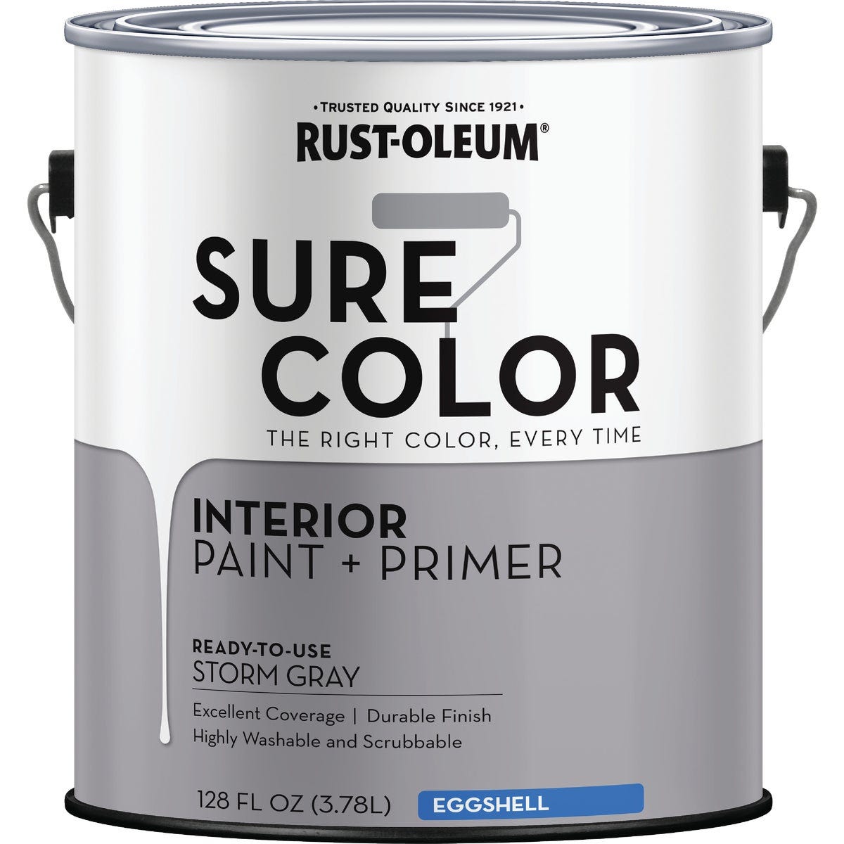 Rust-Oleum Sure Color Eggshell Storm Gray Interior Wall Paint and Primer, Gallon - photo 2 Rust-Oleum Sure Color Eggshell Storm Gray Interior Wall Paint and Primer, Gallon - photo 2