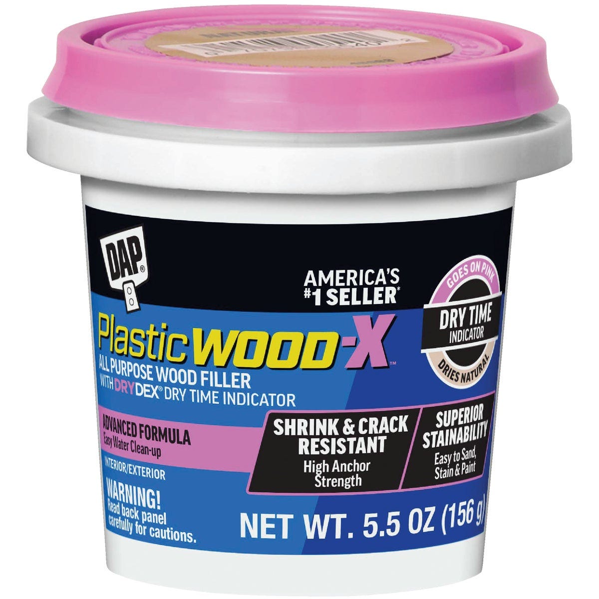 Dap Plastic Wood-X 5.5 Oz. All Purpose Wood Filler with DryDex Dry Time Indicator Dap Plastic Wood-X 5.5 Oz. All Purpose Wood Filler with DryDex Dry Time Indicator